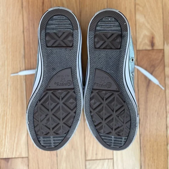 Converse Chuck Taylor All Star Low-top Sneakers Blue Glacier Metallic Sz 7 - Picture 4 of 6